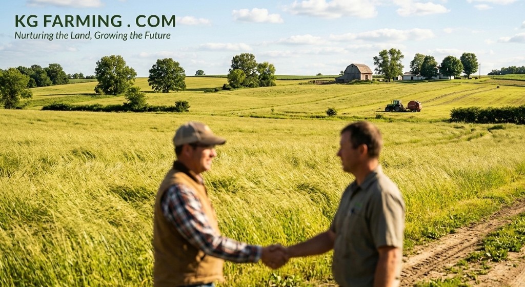 Rural farmland and fields in Columbia County, Wisconsin